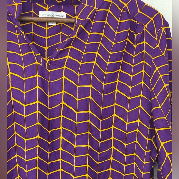 Stuart Simmons long sleeve LSU tunic top size large - Picture 2 of 9